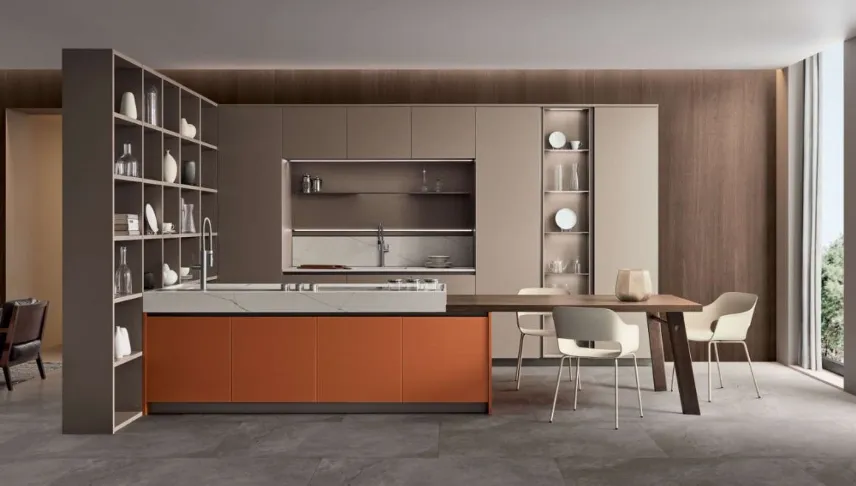 Veneta Cucine Lounge Arancio Brick – novità 2020