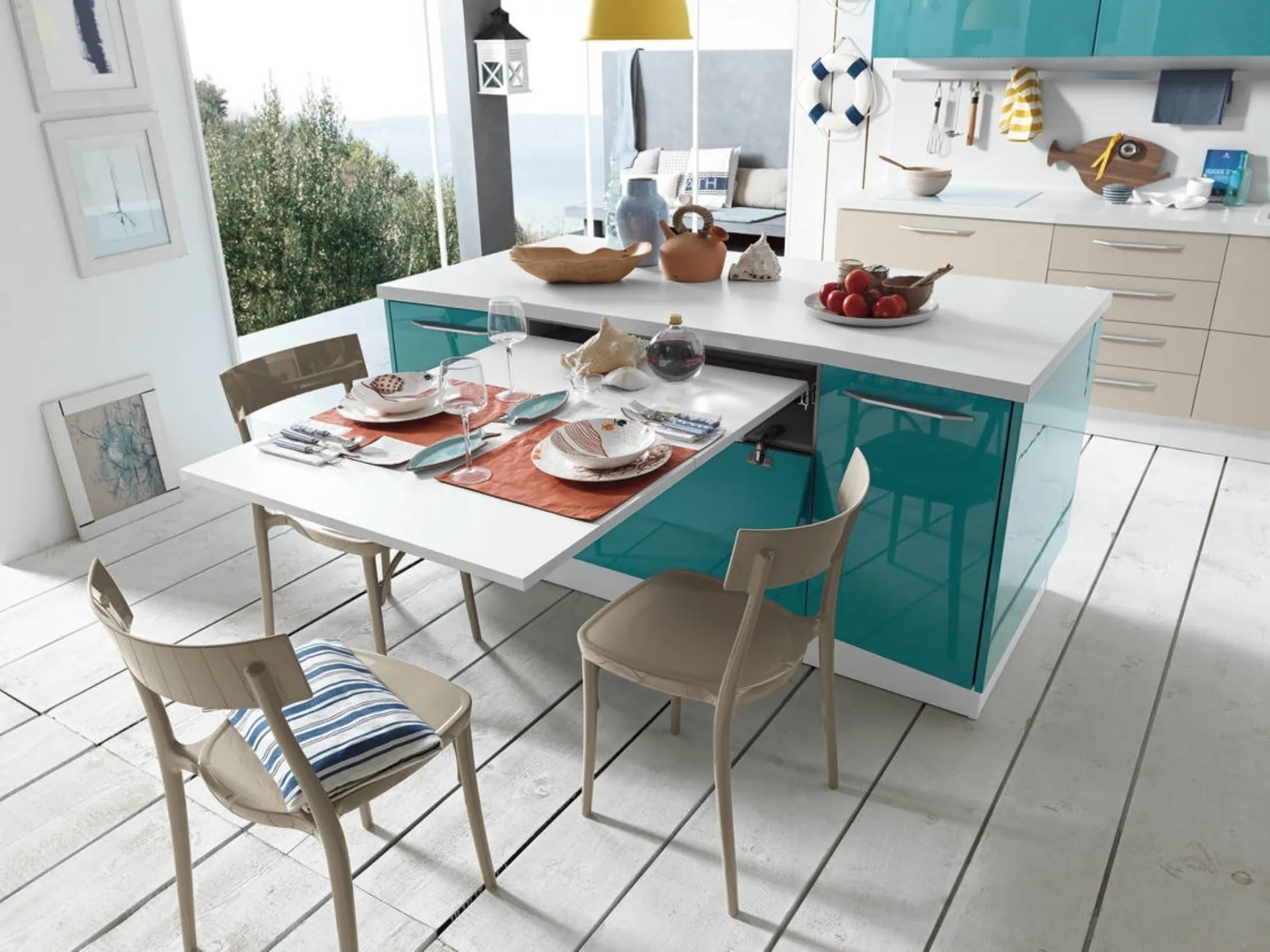 Cucine con isola per piccoli spazi