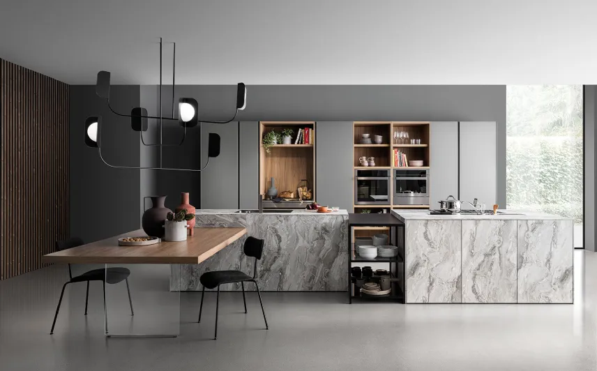 Cucina Aspen sistema ALL-AROUND di Doimo Cucine