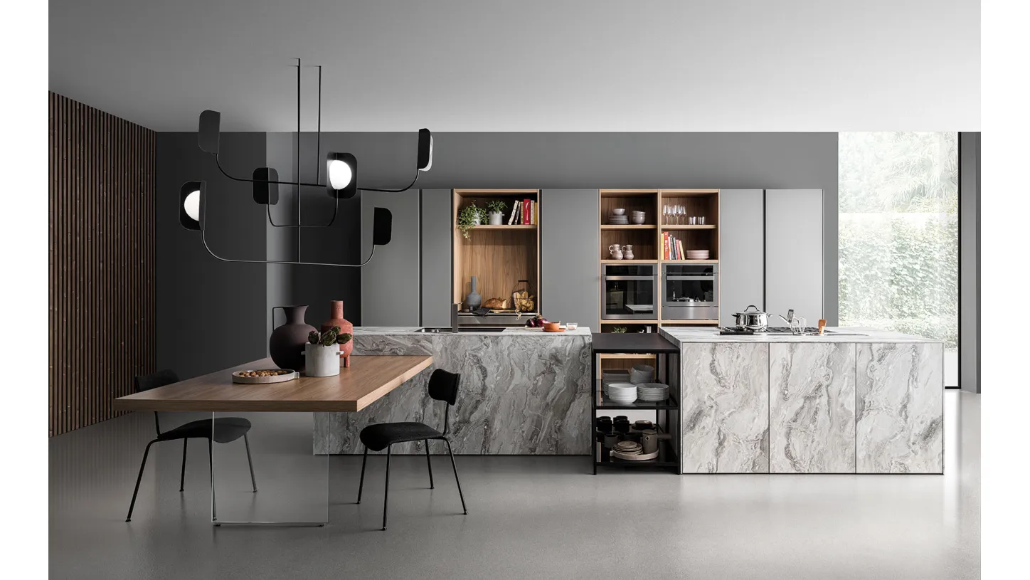 Cucina Aspen sistema ALL-AROUND di Doimo Cucine