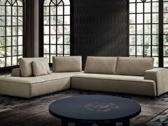 Jasper, divano angolare in pelle di Gurian