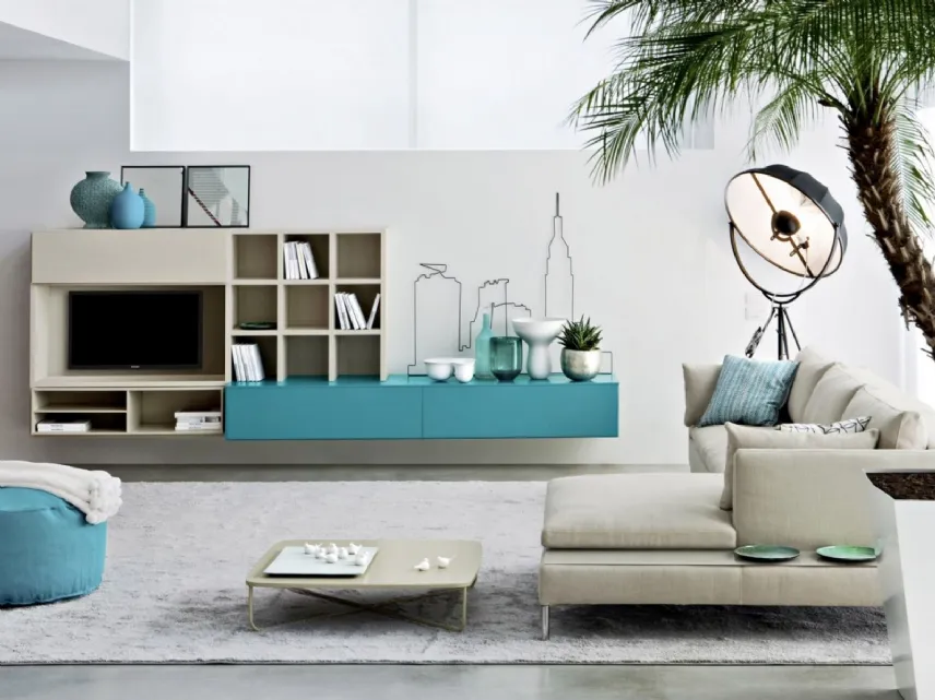 Soggiorno moderno con divano angolare