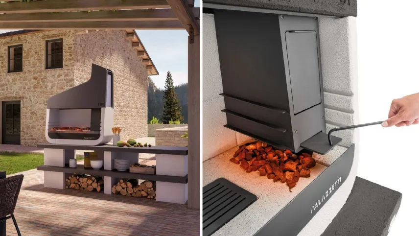 Palazzetti - Up, barbecue prefabbricato in Marmotech