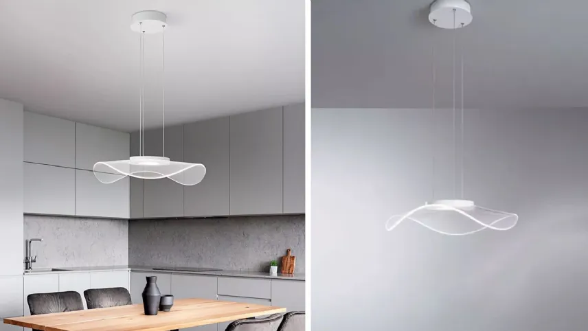 Lampadario design per cucina moderna Fazzoletto di Mazzola Luce