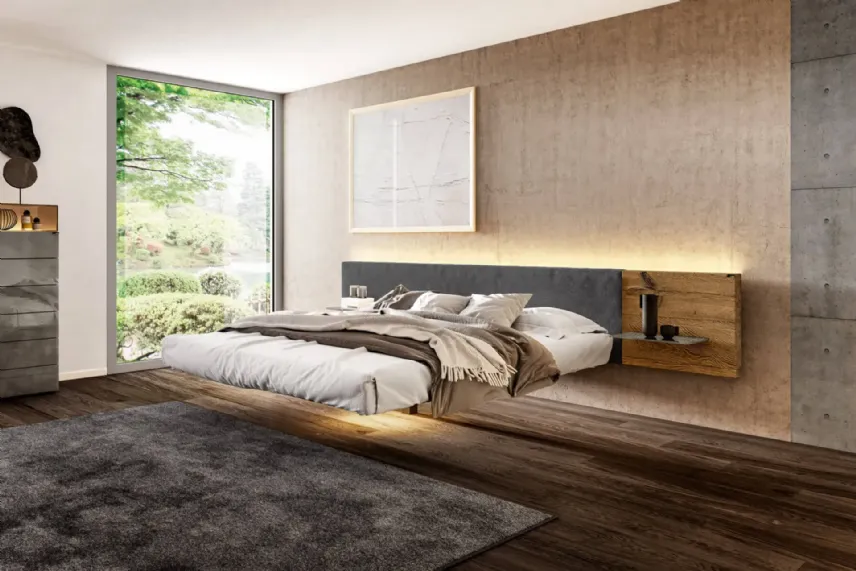 Letto Fluttua Wood di Lago