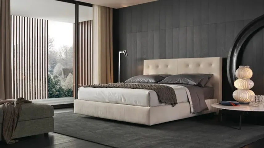 Letto matrimoniale con contenitore Arca di Poliform