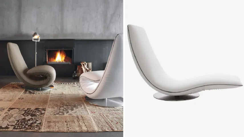 Tonin Casa - Ricciolo può essere poltrona o chaise-longue