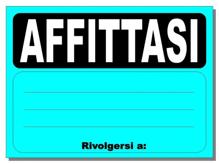 cartello affittasi