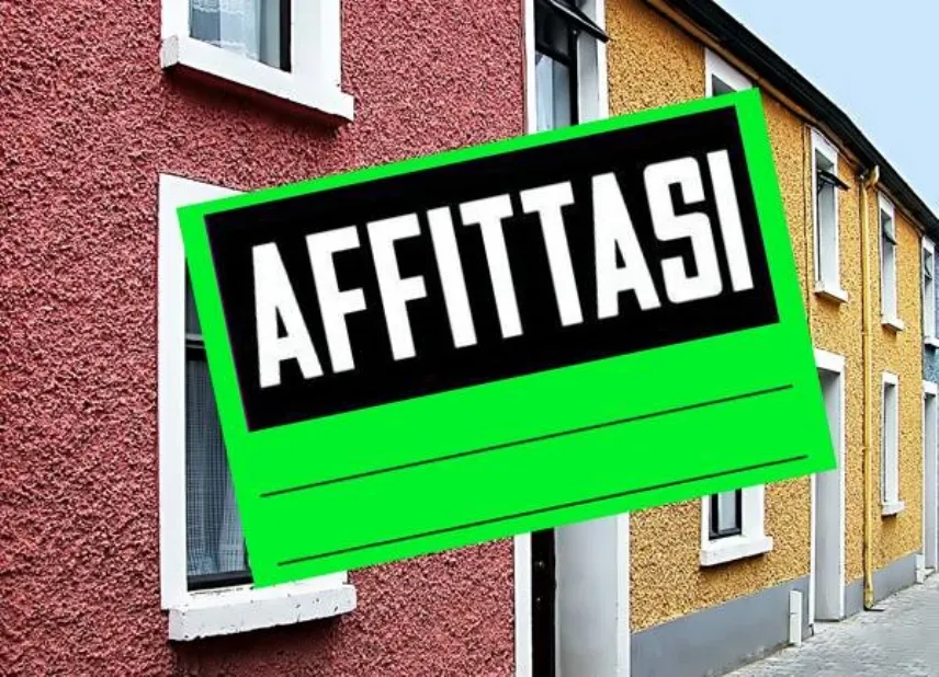 Cartello di affitto per una casa