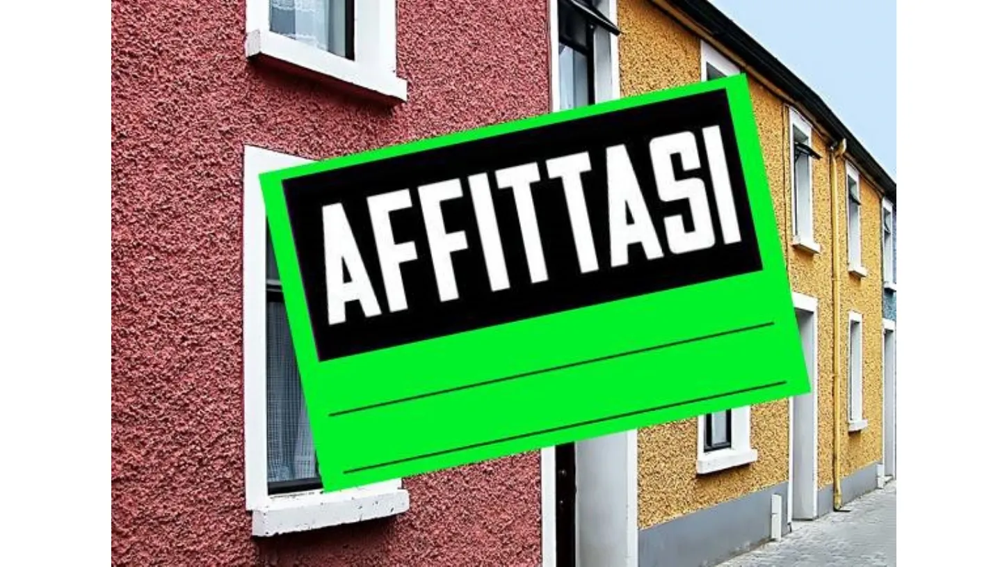 Cartello di affitto per una casa