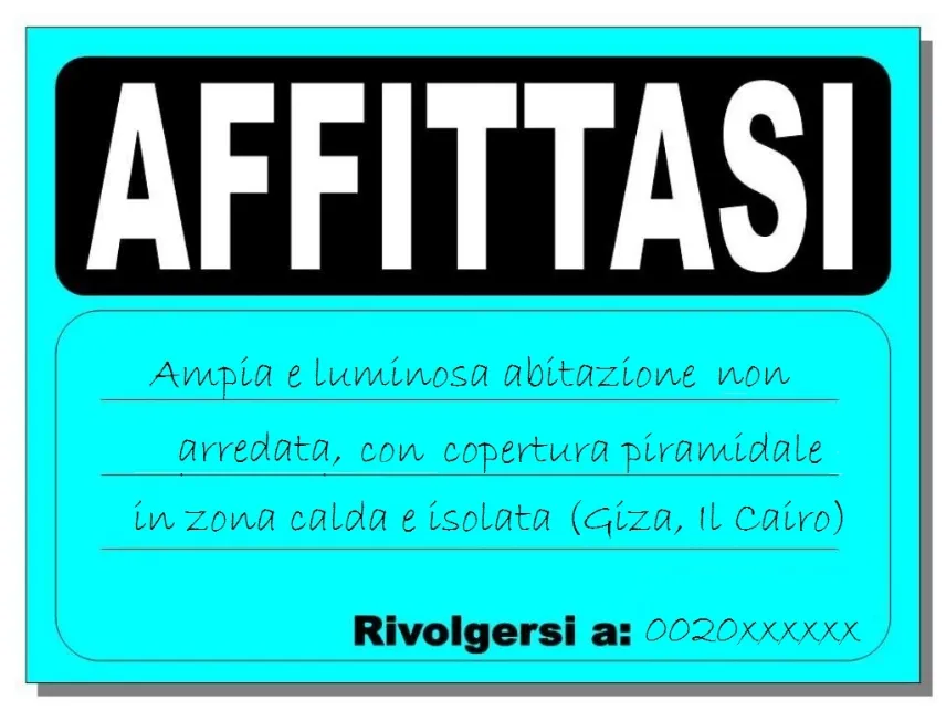 annuncio di affitto