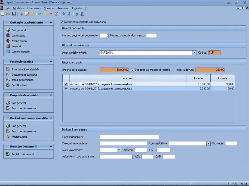 Modello preliminare di compravendita