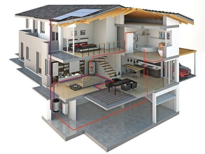 Progettazione per l'installazione di una termostufa a pellet